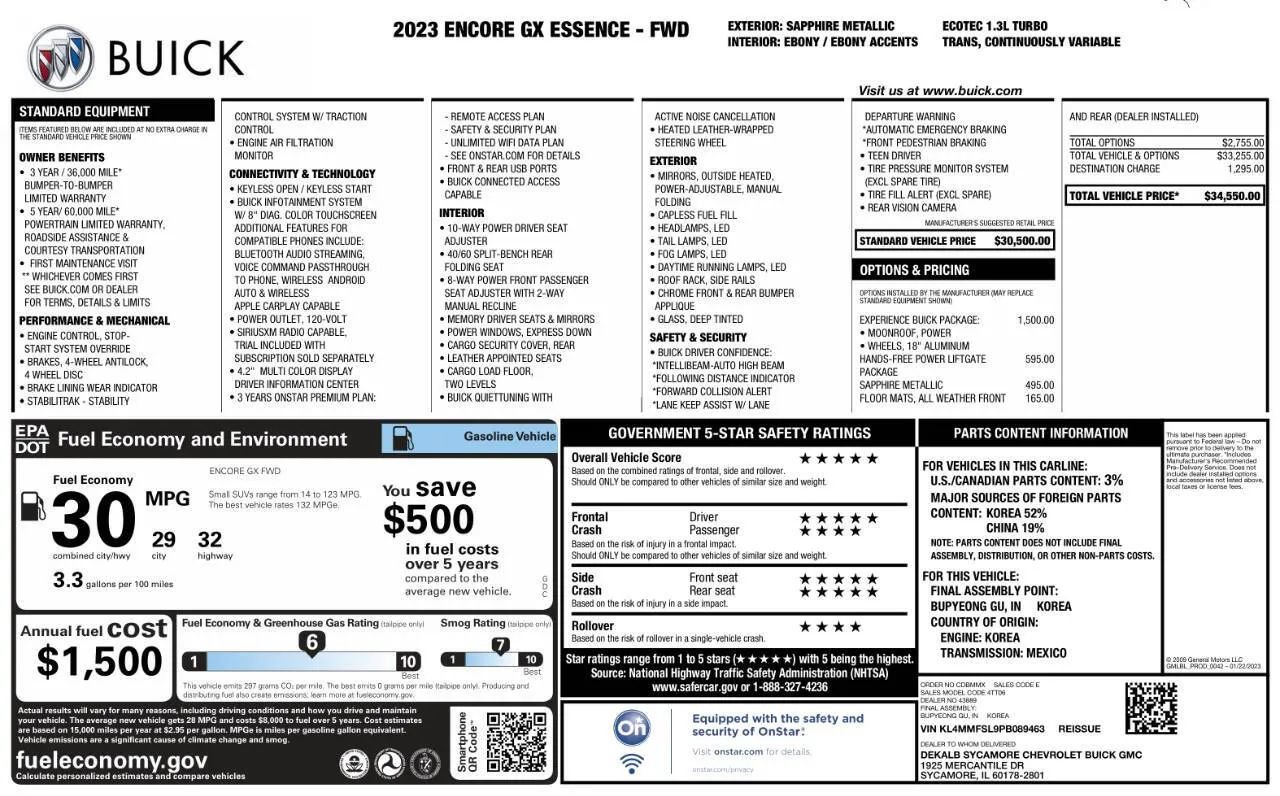 Used 2023 Buick Encore GX Essence w/ Experience Buick Package FWD image 7