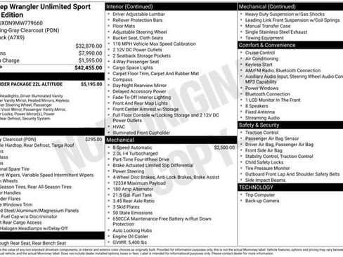 Used 2021 Jeep Wrangler Unlimited Sport image 10