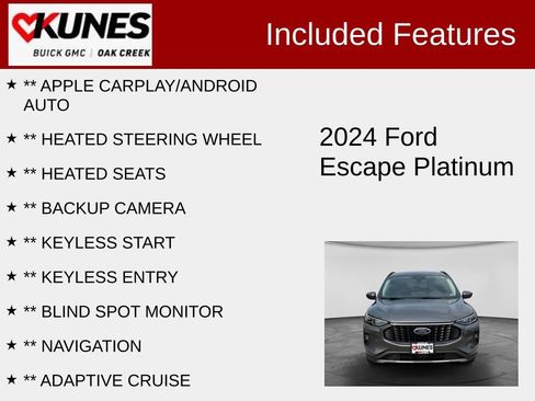 Used 2024 Ford Escape Platinum AWD/4WD image 2