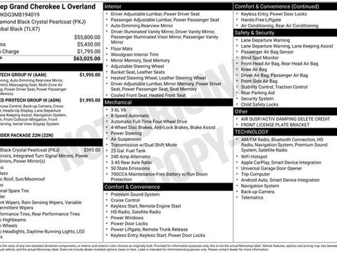 Used 2021 Jeep Grand Cherokee L Overland w/ Advanced Protech Group III image 33