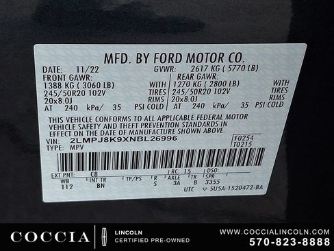 Certified 2022 Lincoln Nautilus Reserve AWD/4WD image 26