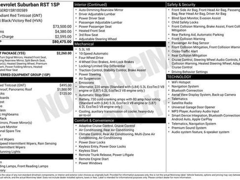 Used 2025 Chevrolet Suburban RST w/ Comfort Package AWD/4WD image 3