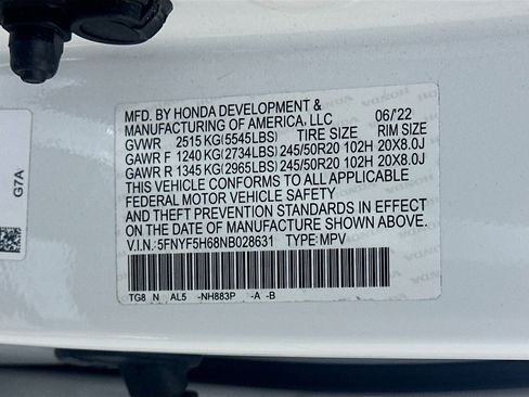 Certified 2022 Honda Pilot Touring image 37