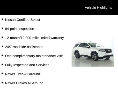 Used 2023 Nissan Pathfinder SL w/ SL Premium Package AWD/4WD image 3
