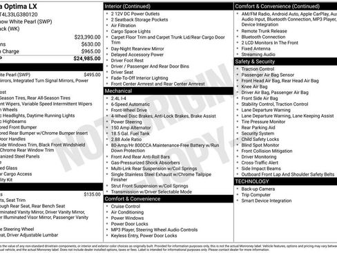 Used 2020 Kia Optima LX image 32