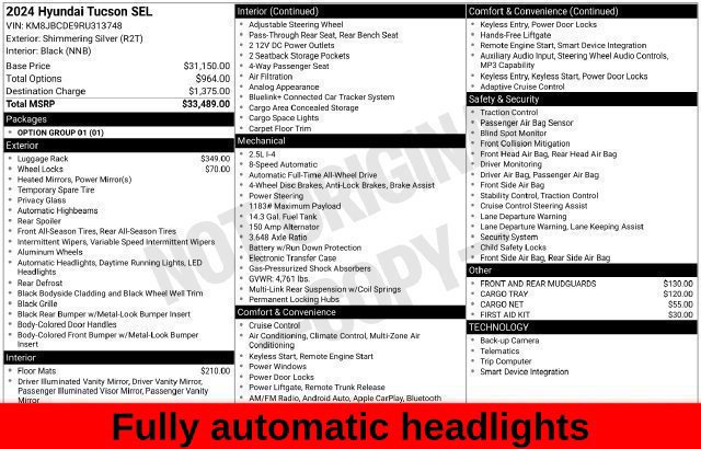 Used 2024 Hyundai Tucson SEL AWD/4WD image 44