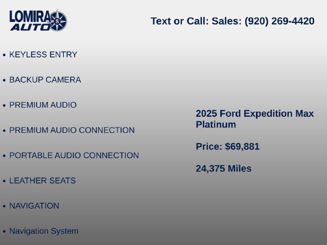 Used 2025 Ford Expedition Max Platinum w/ Stealth Appearance Package AWD/4WD image 9