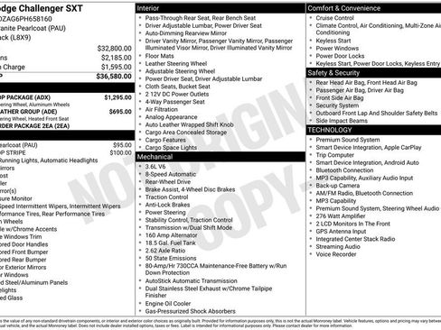 Used 2023 Dodge Challenger SXT w/ Blacktop Package RWD image 6