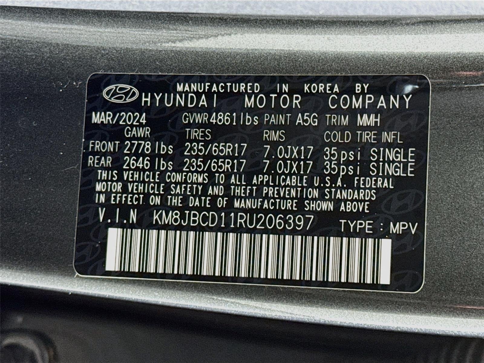 Certified 2024 Hyundai Tucson Blue AWD/4WD image 32