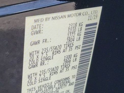 Certified 2020 Nissan Murano Platinum FWD image 34