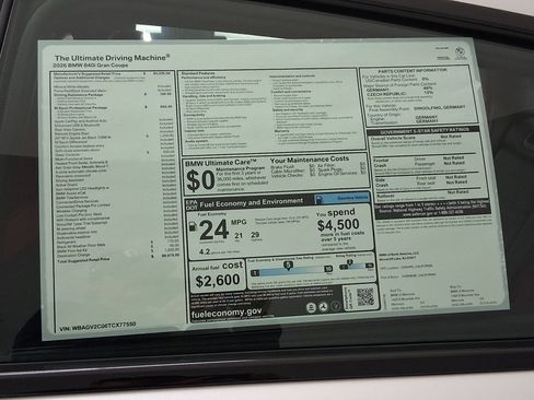 New 2026 BMW 840i w/ M Sport Professional Package RWD image 34