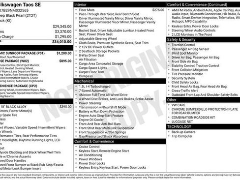 Certified 2022 Volkswagen Taos SE w/ Panoramic Sunroof Package image 41
