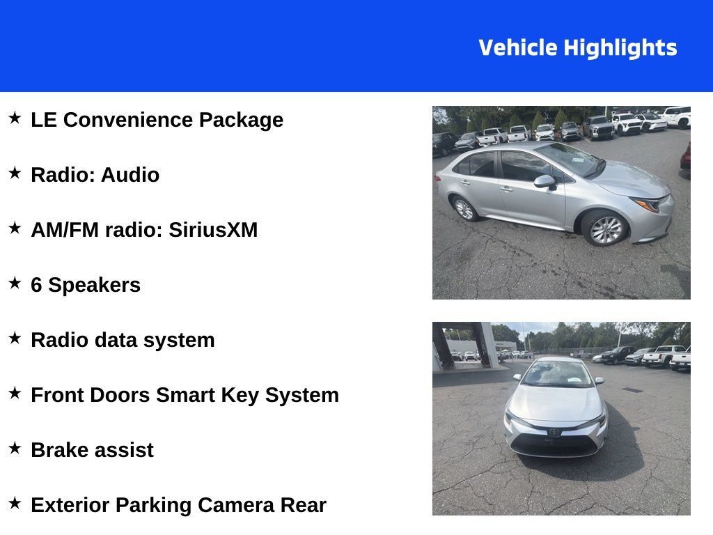 Used 2021 Toyota Corolla LE w/ LE Convenience Package FWD image 4