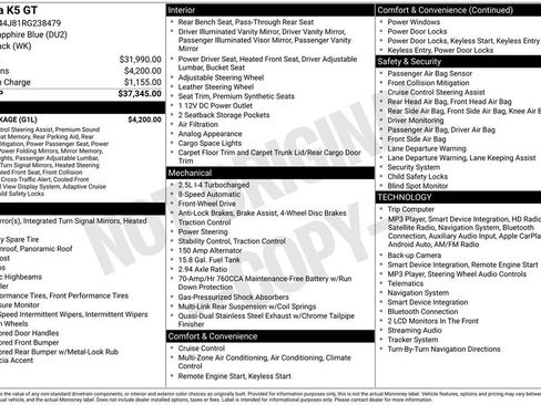 Used 2024 Kia K5 GT w/ GT1 Package FWD image 2