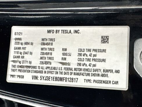 Used 2021 Tesla Model 3 Long Range AWD/4WD image 56