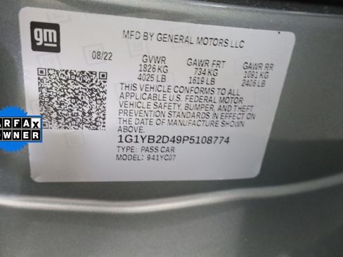 Certified 2023 Chevrolet Corvette Stingray Preferred Cpe w/ 2LT RWD image 37