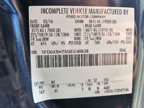 Used 2016 Ford F550 4x4 SuperCab Super Duty image 59