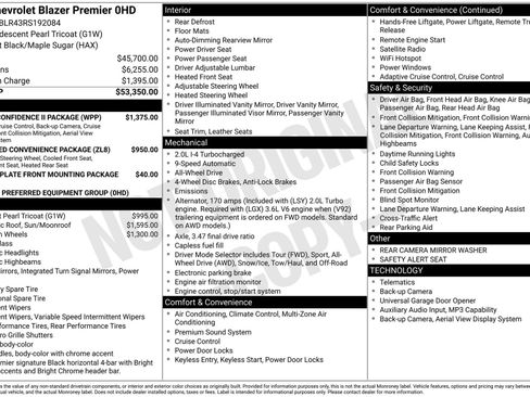 Used 2024 Chevrolet Blazer Premier w/ Driver Confidence II Package image 42