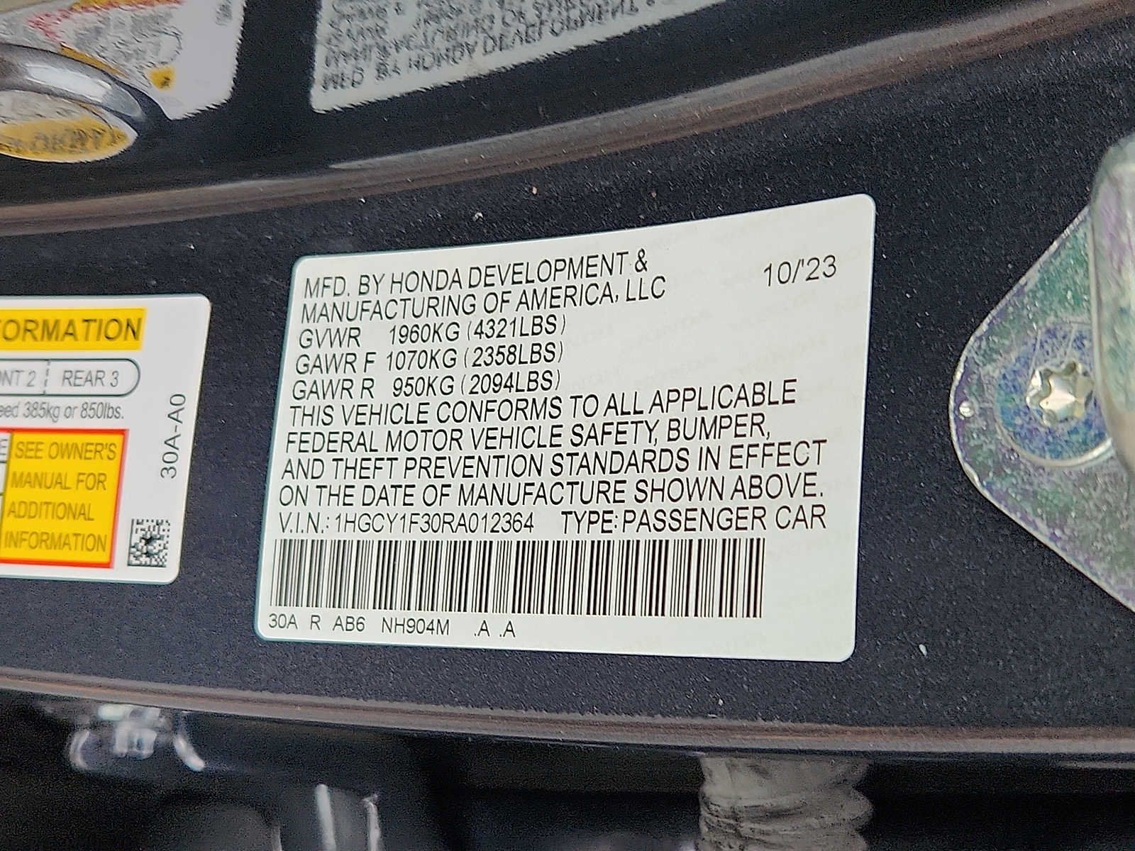 Certified 2024 Honda Accord EX image 26