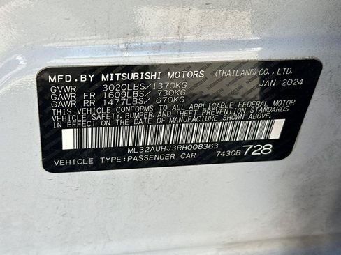 Used 2024 Mitsubishi Mirage ES FWD image 27