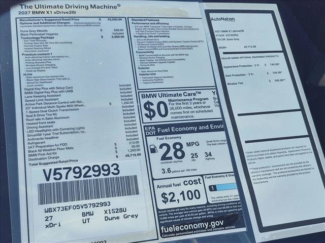 New 2027 BMW X1 xDrive28i w/ Technology Package AWD/4WD image 18