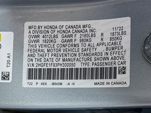 Used 2023 Honda Civic Touring image 12