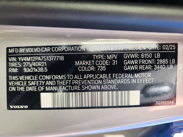 Certified 2025 Volvo XC90 B5 Core w/ Climate Package AWD/4WD image 25