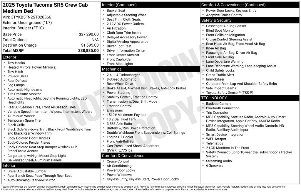 Used 2025 Toyota Tacoma SR5 RWD image 35