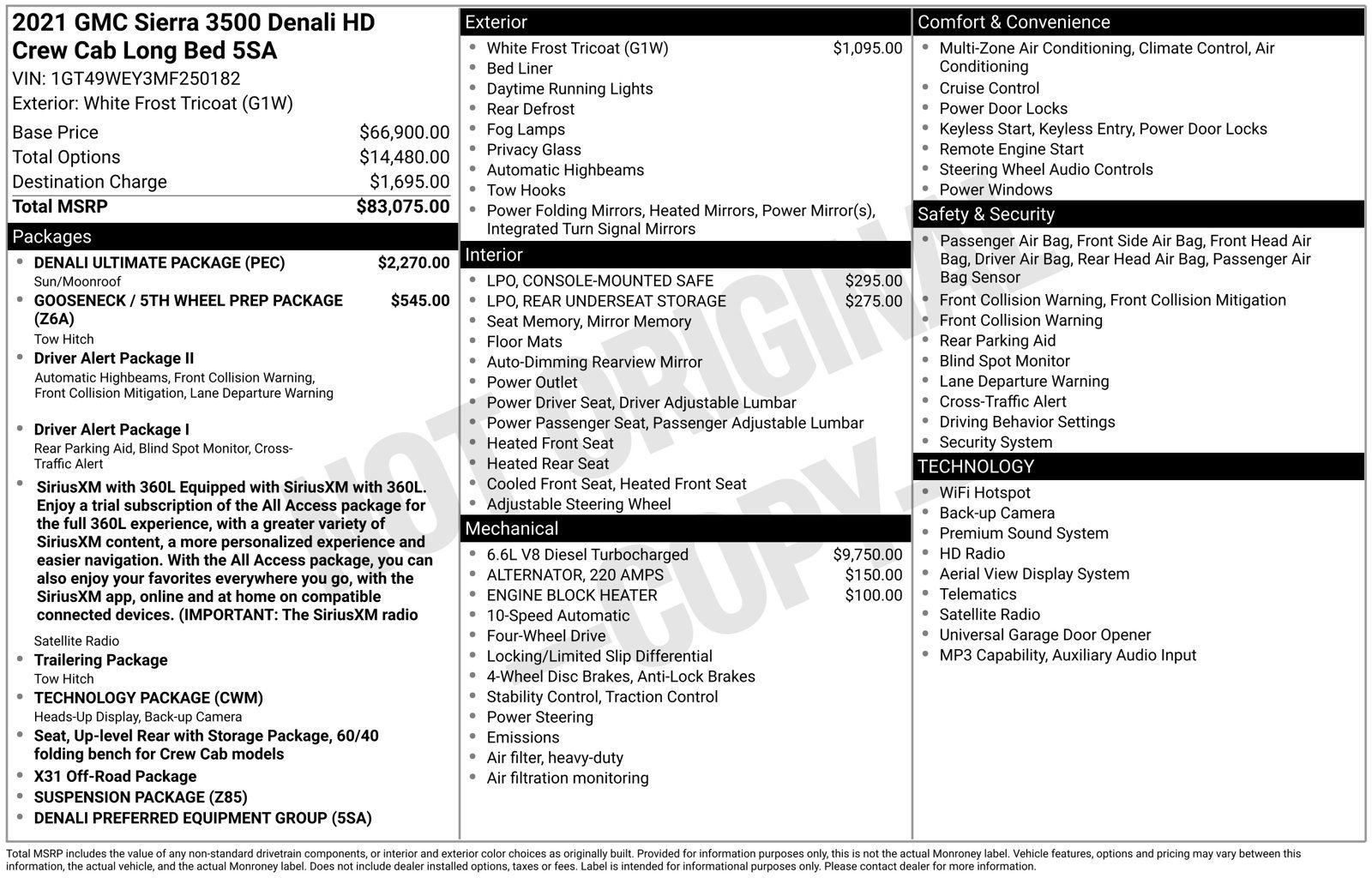 Used 2021 GMC Sierra 3500 Denali w/ Denali Ultimate Package AWD/4WD image 3