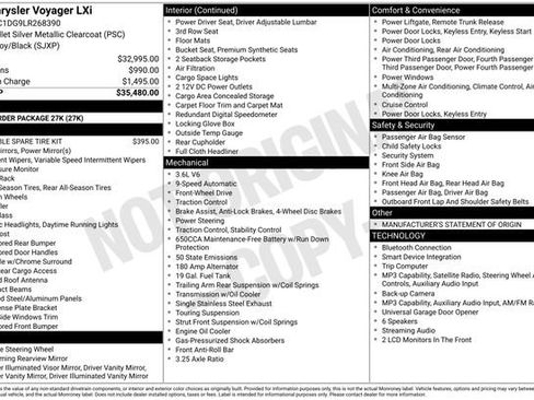 Used 2020 Chrysler Voyager Lxi FWD image 13