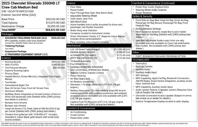 Used 2023 Chevrolet Silverado 3500 LT w/ Advanced Trailering Package AWD/4WD image 3