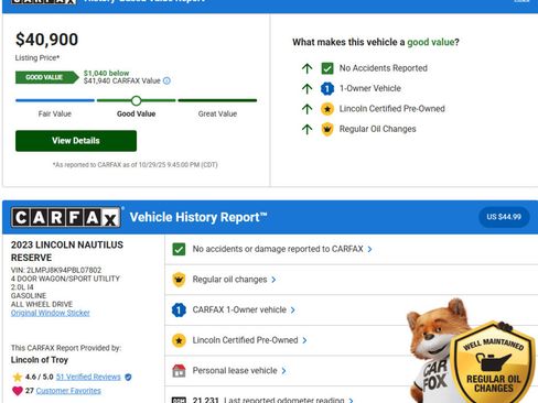 Certified 2023 Lincoln Nautilus Reserve image 3