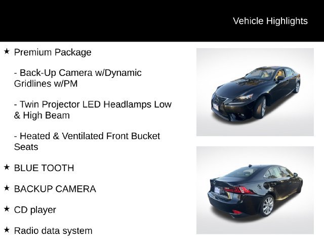 Used 2016 Lexus IS 300 AWD w/ Premium Package image 7