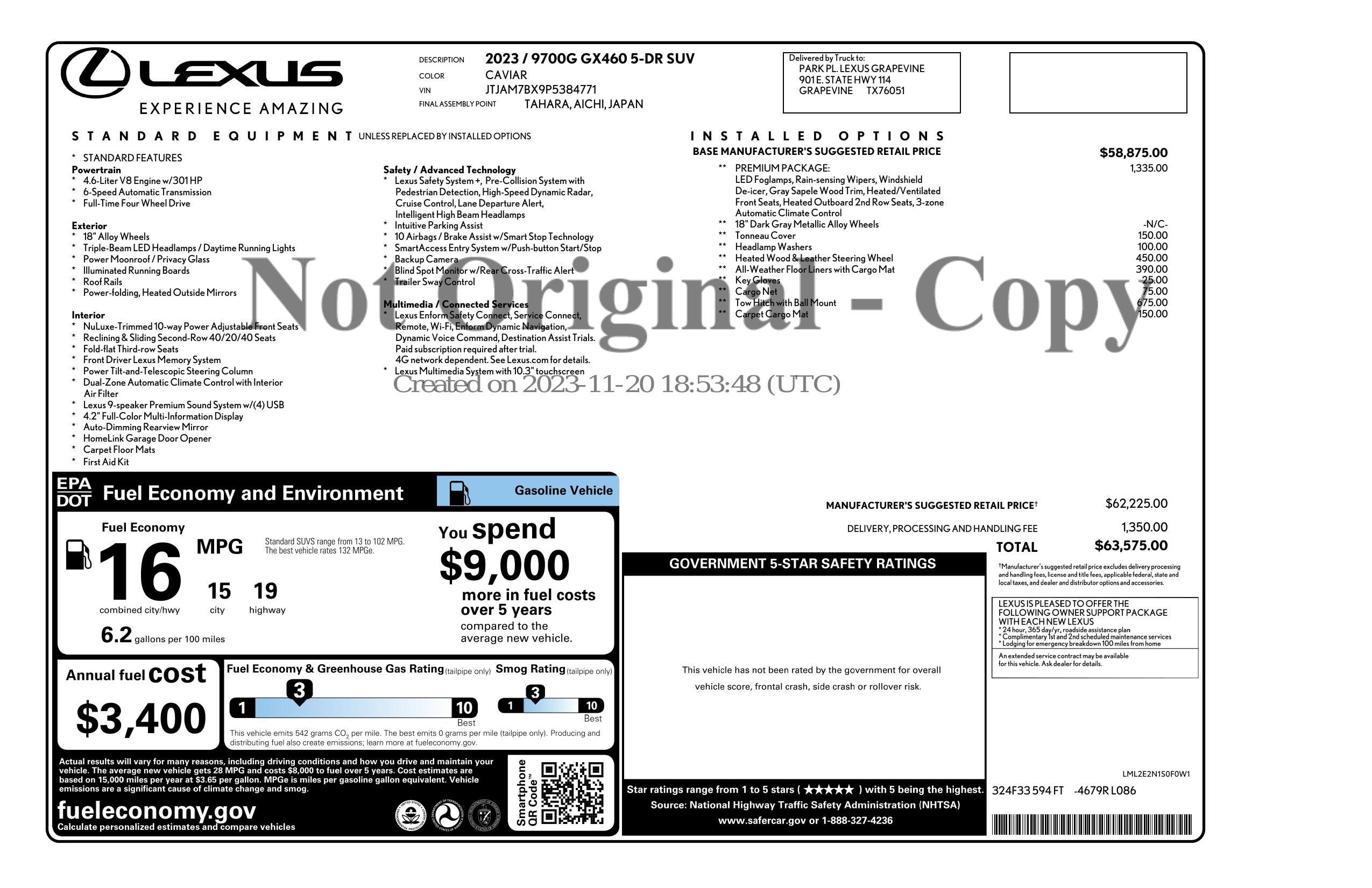 Used 2023 Lexus GX 460 Premium w/ Premium Package AWD/4WD image 3
