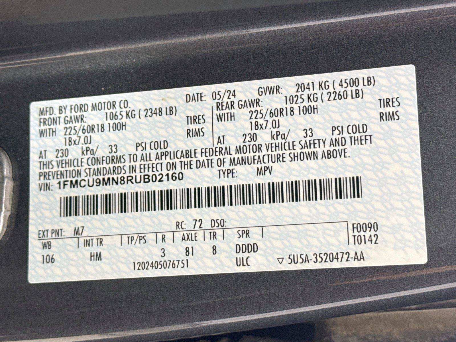 Used 2024 Ford Escape ST-Line AWD/4WD image 22