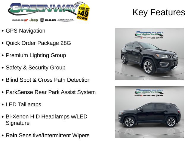 Used 2019 Jeep Compass Limited w/ Safety & Security Group FWD image 2