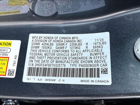 Certified 2026 Honda Civic Sport Touring image 36