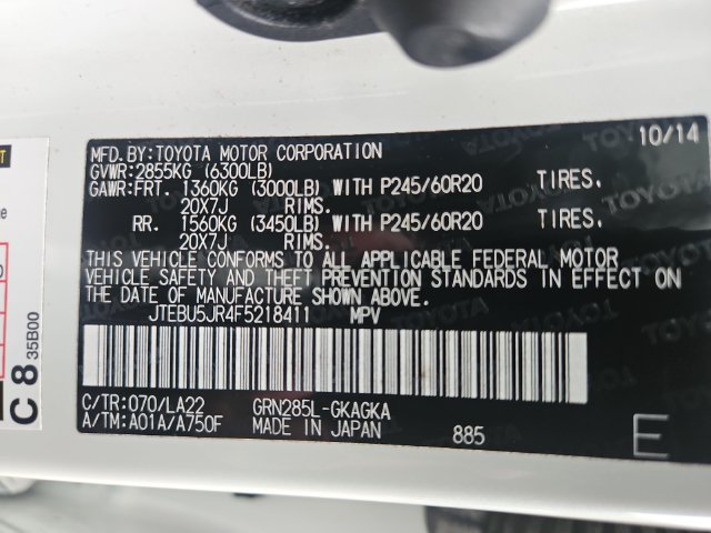 Used 2015 Toyota 4Runner Limited AWD/4WD image 25