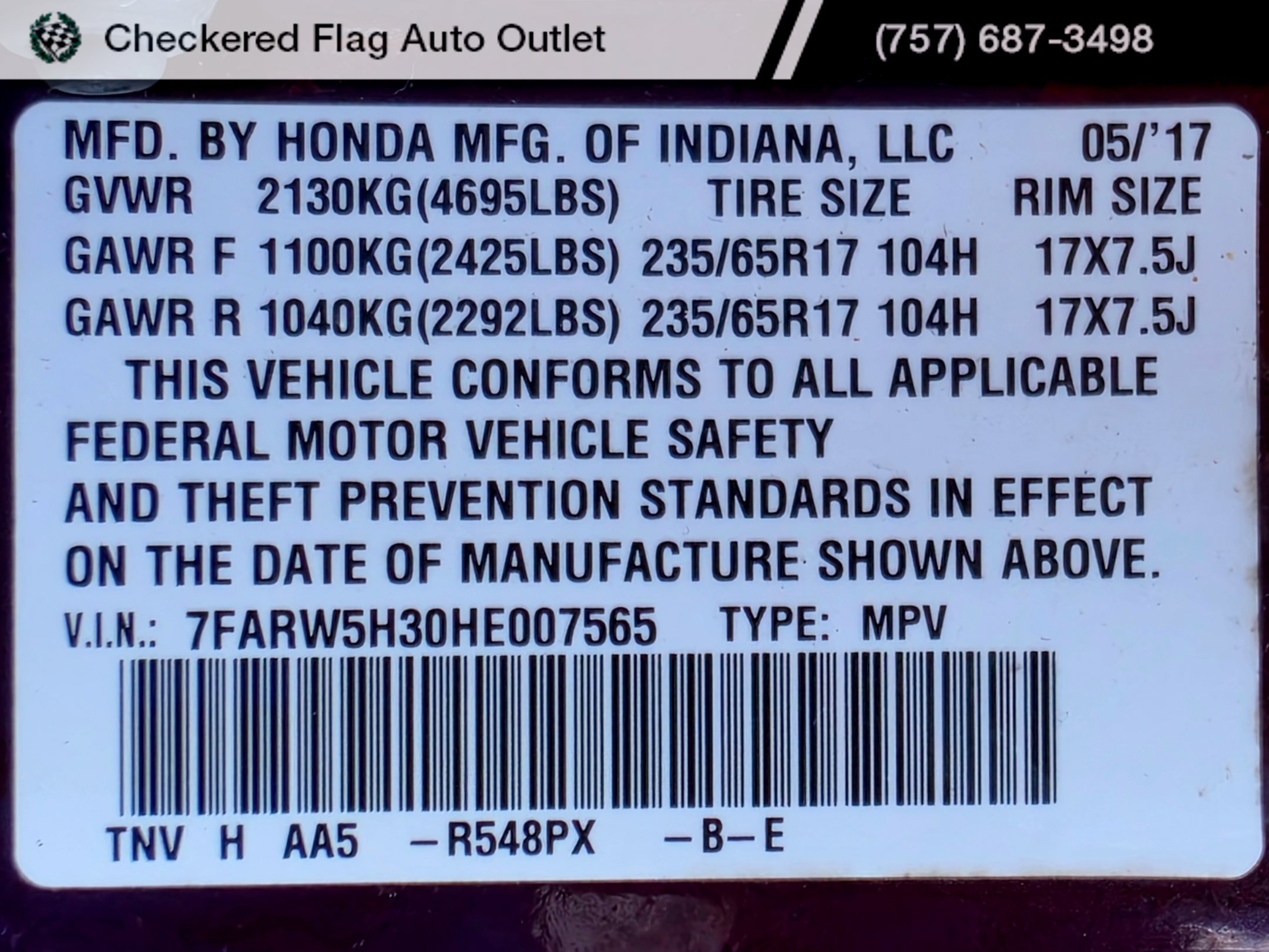 Used 2017 Honda CR-V LX image 18