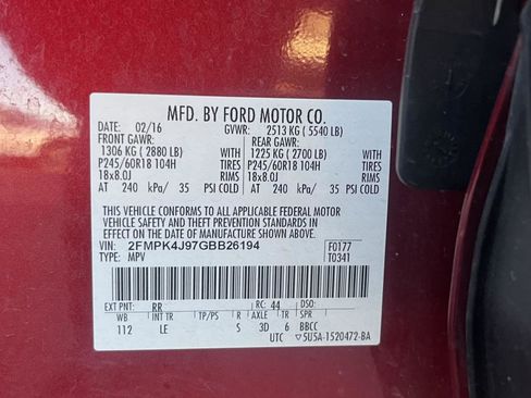 Used 2016 Ford Edge SEL w/ Equipment Group 201A image 32