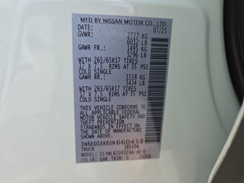 New 2025 Nissan Frontier SV AWD/4WD image 33