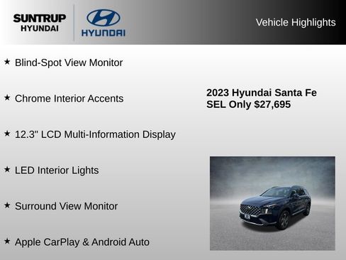 Used 2023 Hyundai Santa Fe SEL w/ Premium Package AWD/4WD image 30
