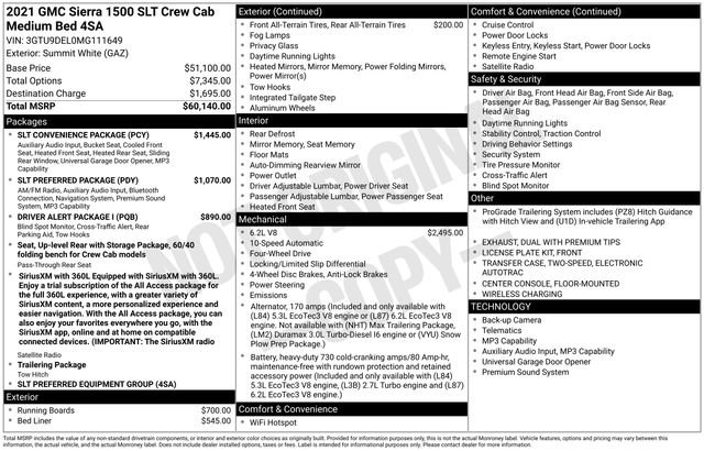 Certified 2021 GMC Sierra 1500 SLT w/ SLT Convenience Package AWD/4WD image 6