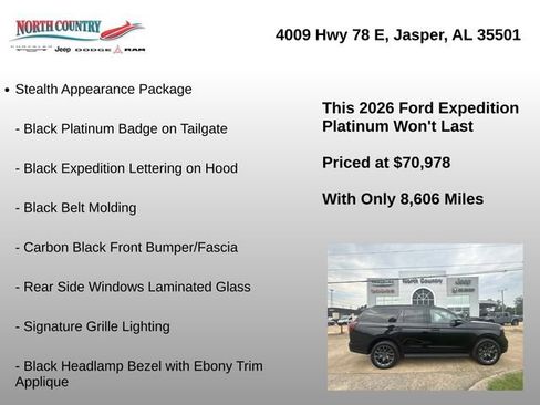 Used 2026 Ford Expedition Platinum w/ Stealth Appearance Package AWD/4WD image 15