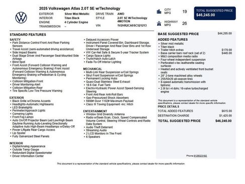 Used 2025 Volkswagen Atlas SE image 41