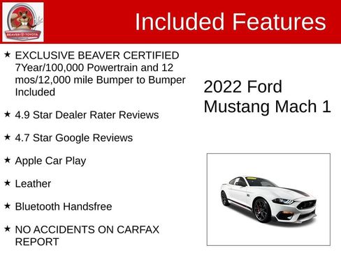 Used 2022 Ford Mustang Mach 1 w/ Equipment Group 700A RWD image 4