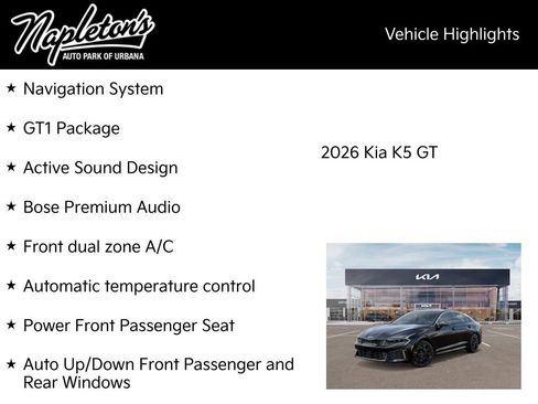 New 2026 Kia K5 GT w/ GT1 Package FWD image 15