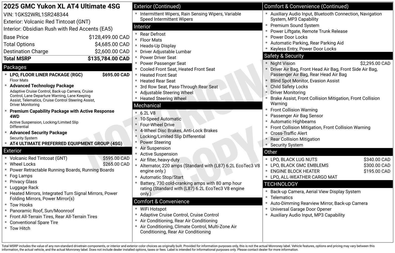 Used 2025 GMC Yukon XL AT4 Ultimate w/ LPO, Floor Liner Package AWD/4WD image 37