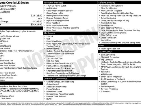 Used 2026 Toyota Corolla LE FWD image 1