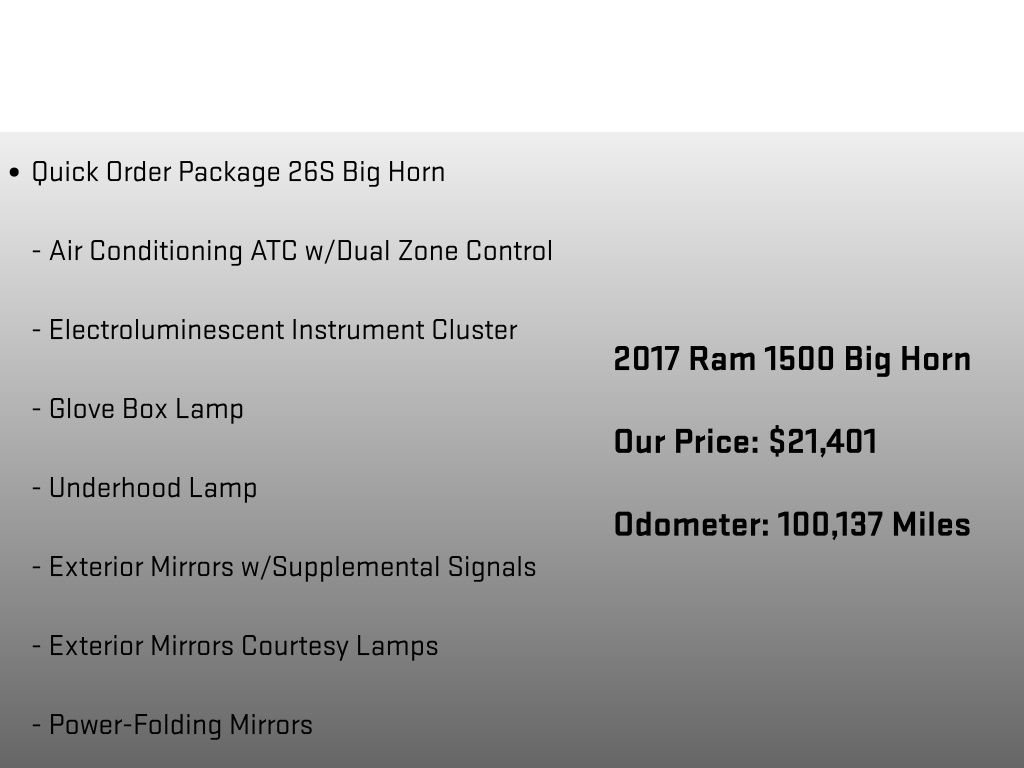 Used 2017 RAM 1500 Big Horn AWD/4WD image 12